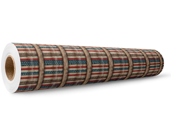 Rustic Wall Americana Wrap Film Wholesale Roll