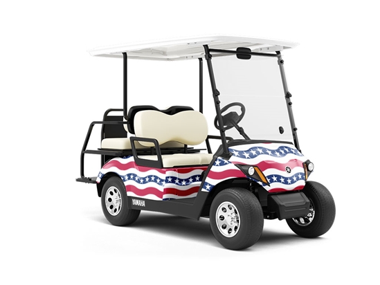 The Wave Americana Wrapped Golf Cart