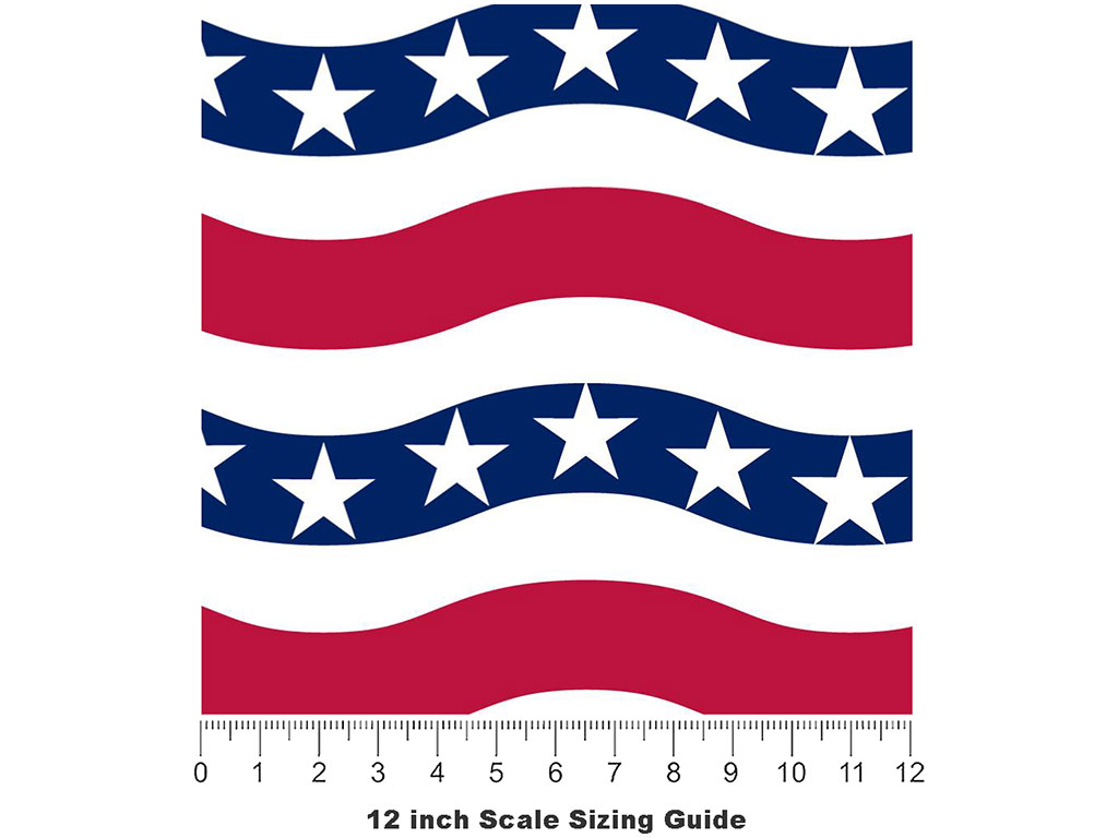 The Wave Americana Vinyl Film Pattern Size 12 inch Scale