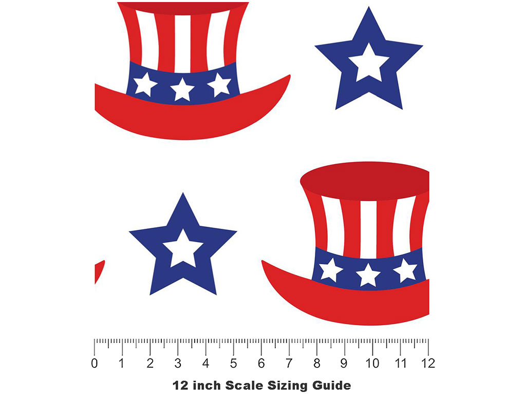 Top Hat Americana Vinyl Film Pattern Size 12 inch Scale