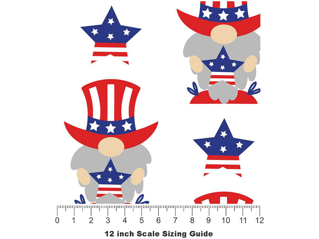 Uncle Sam Americana Vinyl Film Pattern Size 12 inch Scale