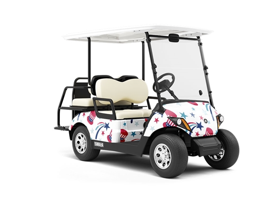 Want You Americana Wrapped Golf Cart