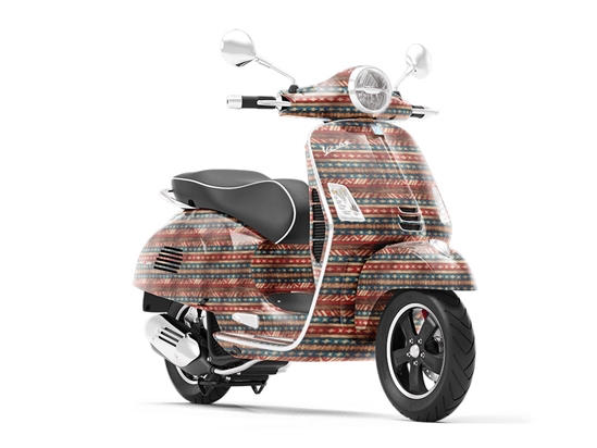 Wood Burn Americana Vespa Scooter Wrap Film