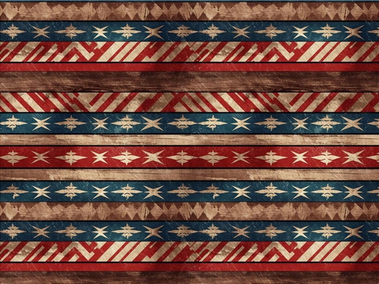 Wood Burn Americana Vinyl Wrap Pattern