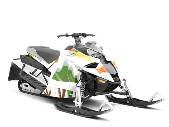 Green Mountain Americana Custom Wrapped Snowmobile