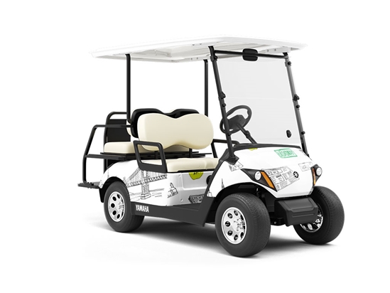 Lady Liberty Americana Wrapped Golf Cart