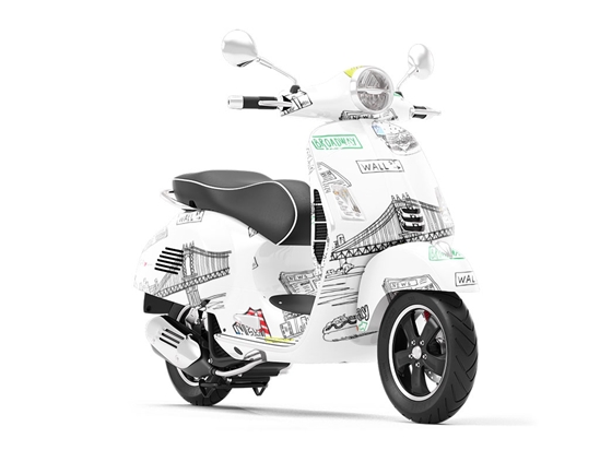 Lady Liberty Americana Vespa Scooter Wrap Film