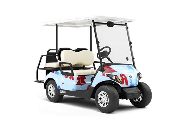 Last Frontier Americana Wrapped Golf Cart