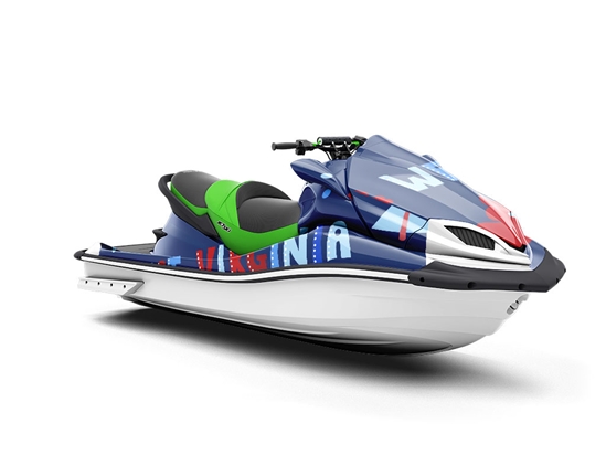 Mountain State Americana Jet Ski Vinyl Customized Wrap