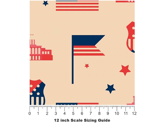 National Capital Americana Vinyl Film Pattern Size 12 inch Scale