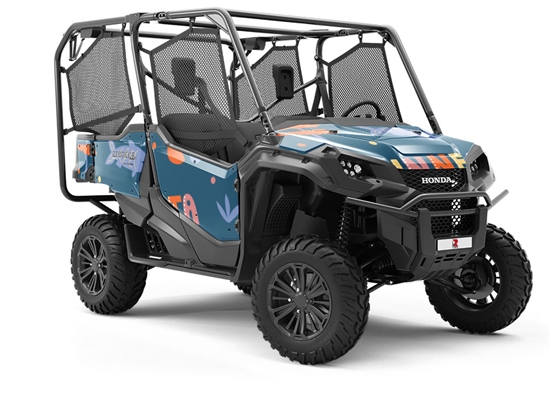 Sky-Blue Waters Americana Utility Vehicle Vinyl Wrap