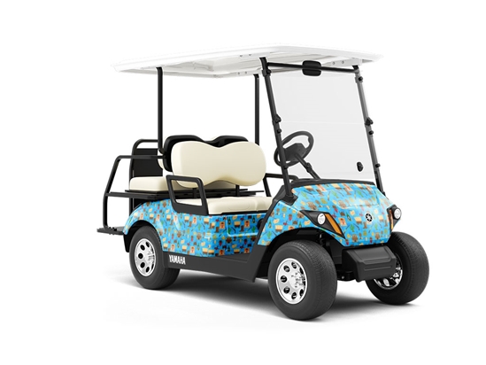 Texas Past Americana Wrapped Golf Cart