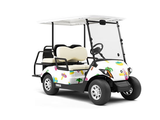 Visit Miami Americana Wrapped Golf Cart