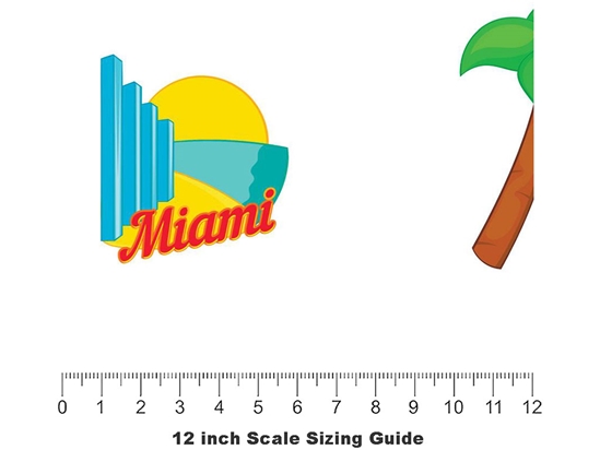 Visit Miami Americana Vinyl Film Pattern Size 12 inch Scale