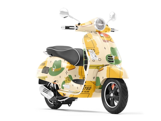 Wild West Americana Vespa Scooter Wrap Film