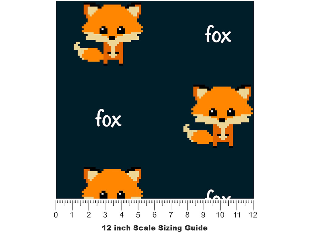 Pixel Tails Animal Vinyl Film Pattern Size 12 inch Scale