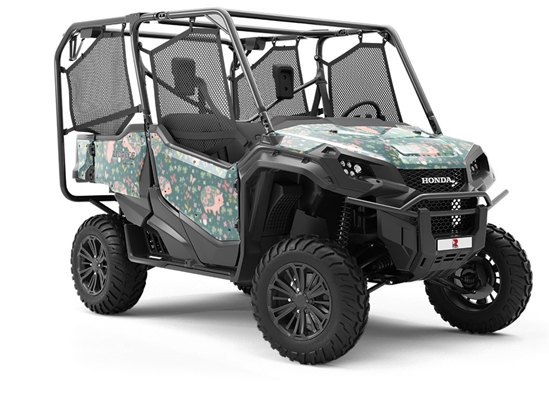 Flowery Friends Animal Utility Vehicle Vinyl Wrap