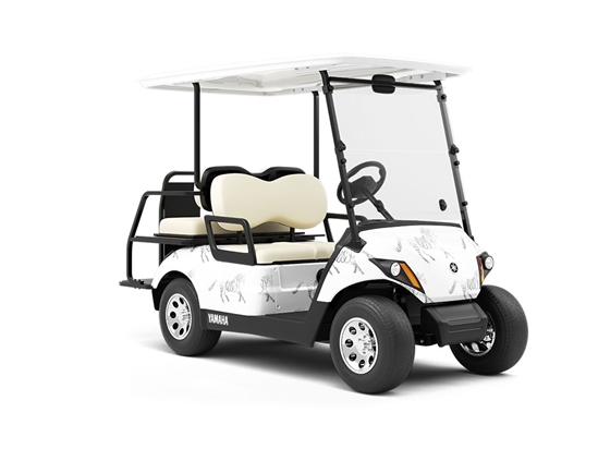 Abstract Racer Animal Wrapped Golf Cart