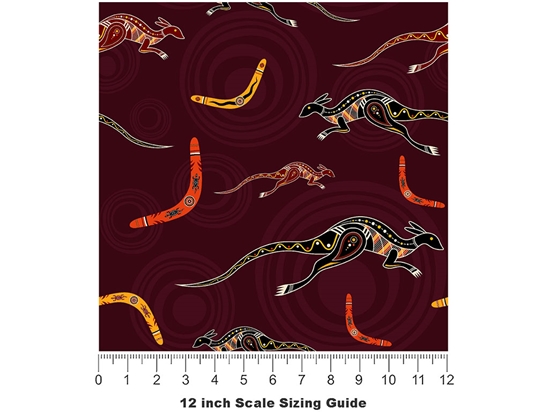 Outback Sprinting Animal Vinyl Film Pattern Size 12 inch Scale