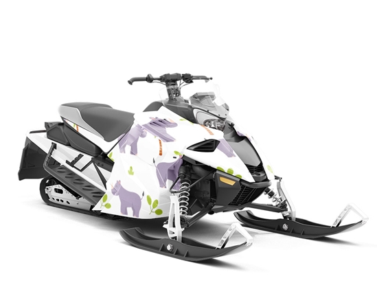 African Megafauna Animal Custom Wrapped Snowmobile