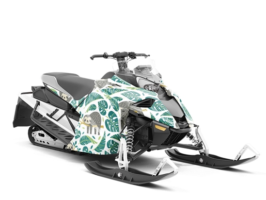 Midafternoon Nap Animal Custom Wrapped Snowmobile