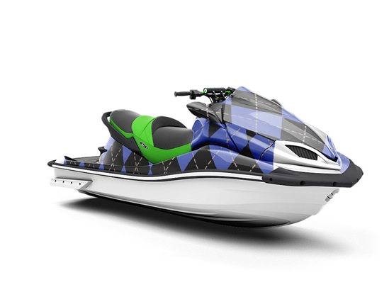 Indigo Night Argyle Jet Ski Vinyl Customized Wrap