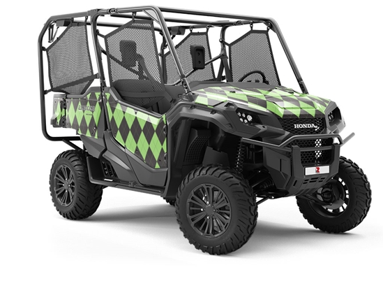 Black Olive Argyle Utility Vehicle Vinyl Wrap