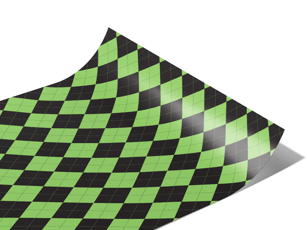 Black Olive Argyle Vinyl Wraps