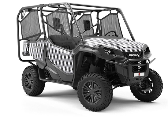 Dark Carbon Argyle Utility Vehicle Vinyl Wrap