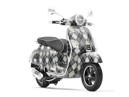 Professional Shadow Argyle Vespa Scooter Wrap Film