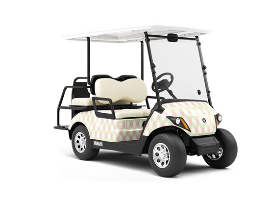 Watermelon Crosses Argyle Wrapped Golf Cart