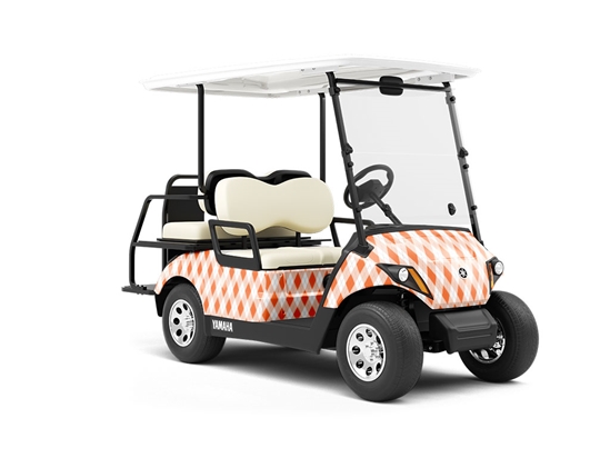 Construction Vest Argyle Wrapped Golf Cart