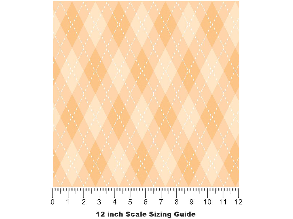 Pale Desert Argyle Vinyl Film Pattern Size 12 inch Scale