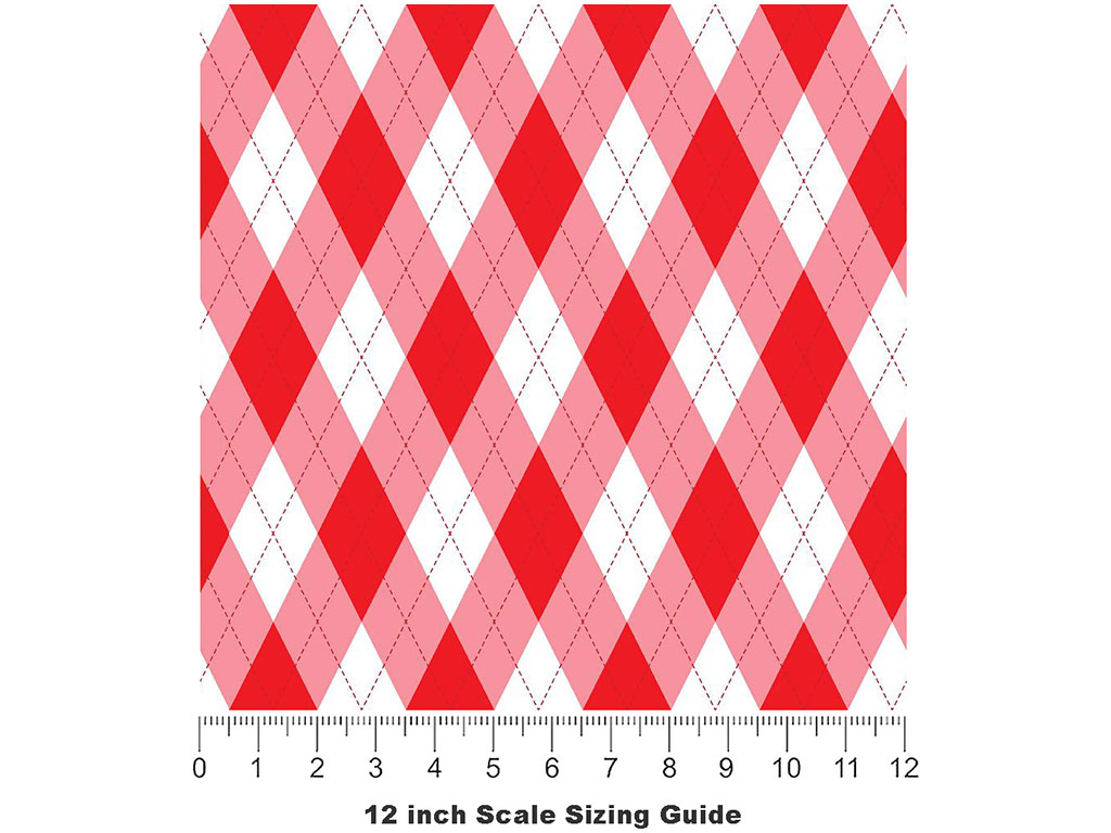 Picnic Date Argyle Vinyl Film Pattern Size 12 inch Scale