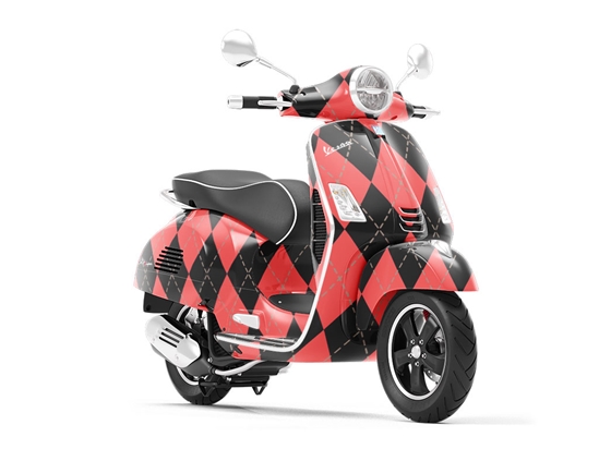 Sweet Currant Argyle Vespa Scooter Wrap Film