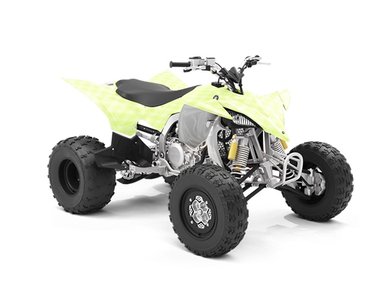 Neon Lemon Argyle ATV Wrapping Vinyl