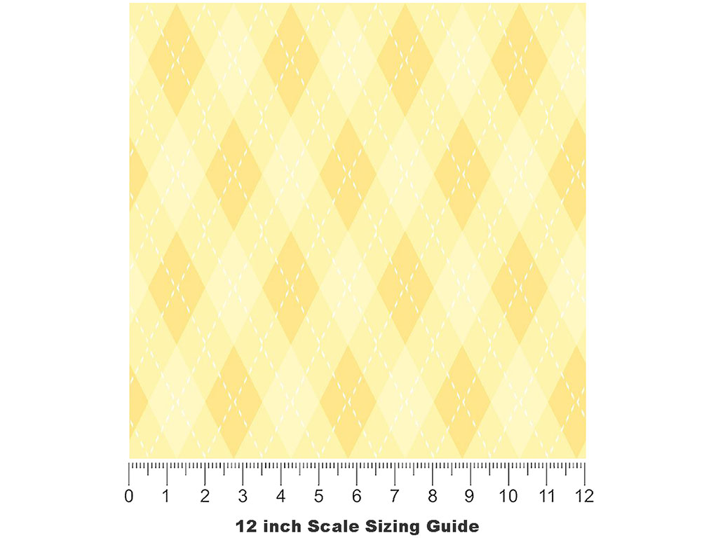 Sugar Cookie Argyle Vinyl Film Pattern Size 12 inch Scale