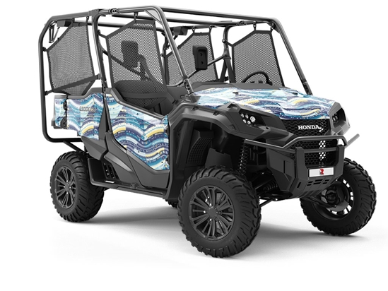 Water Static Art Deco Utility Vehicle Vinyl Wrap