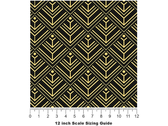 Shining Trees Art Deco Vinyl Film Pattern Size 12 inch Scale