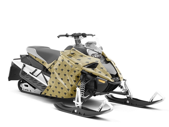 Wave the Fan Art Deco Custom Wrapped Snowmobile