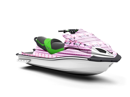 Pixelated Ibis Birds Jet Ski Vinyl Customized Wrap