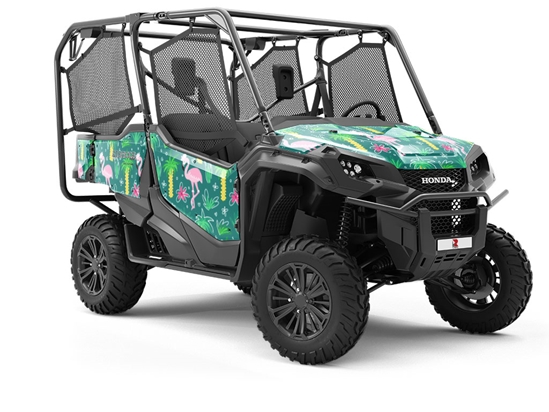 Tepid Tropics Birds Utility Vehicle Vinyl Wrap