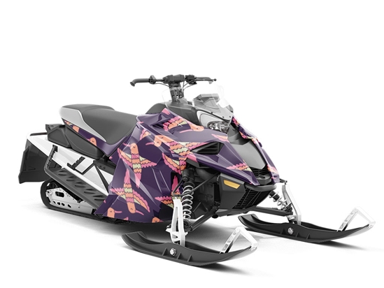 Cartoon Dancers Birds Custom Wrapped Snowmobile