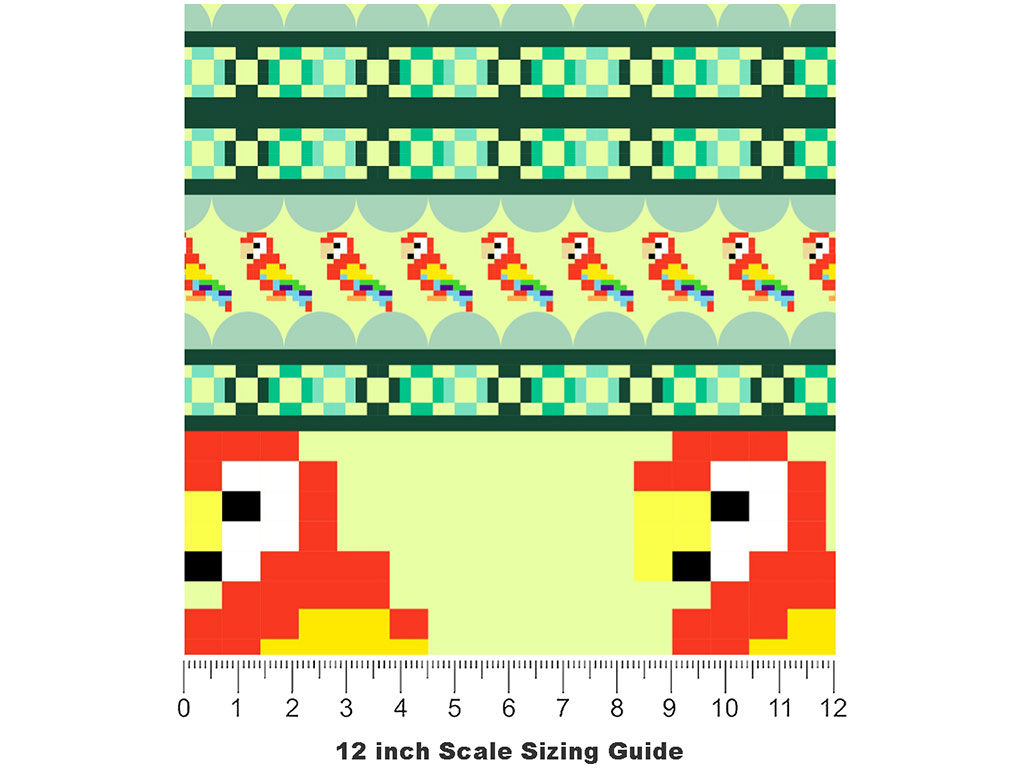 Pixelated Dialogue Birds Vinyl Film Pattern Size 12 inch Scale