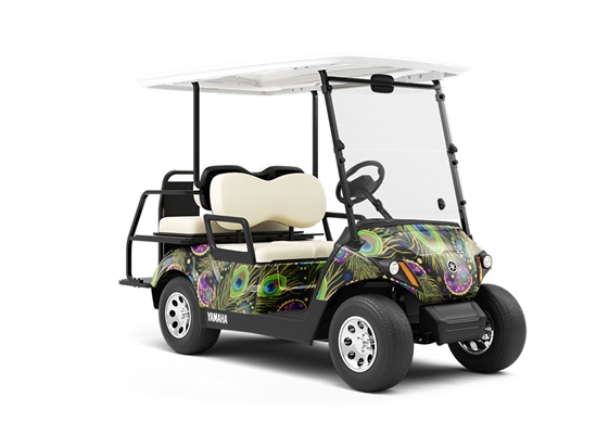 Royal Attire Birds Wrapped Golf Cart