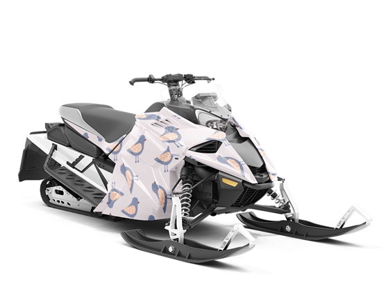 Crosswalk Wait Birds Custom Wrapped Snowmobile