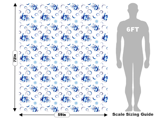 True Blue Birds Vehicle Wrap Scale