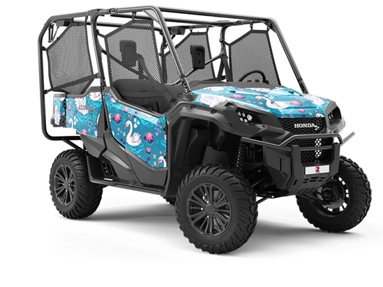 Bath Time Birds Utility Vehicle Vinyl Wrap