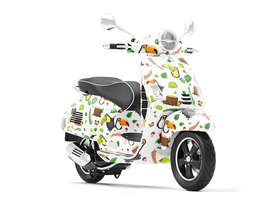 Brazilian Jungle Birds Vespa Scooter Wrap Film