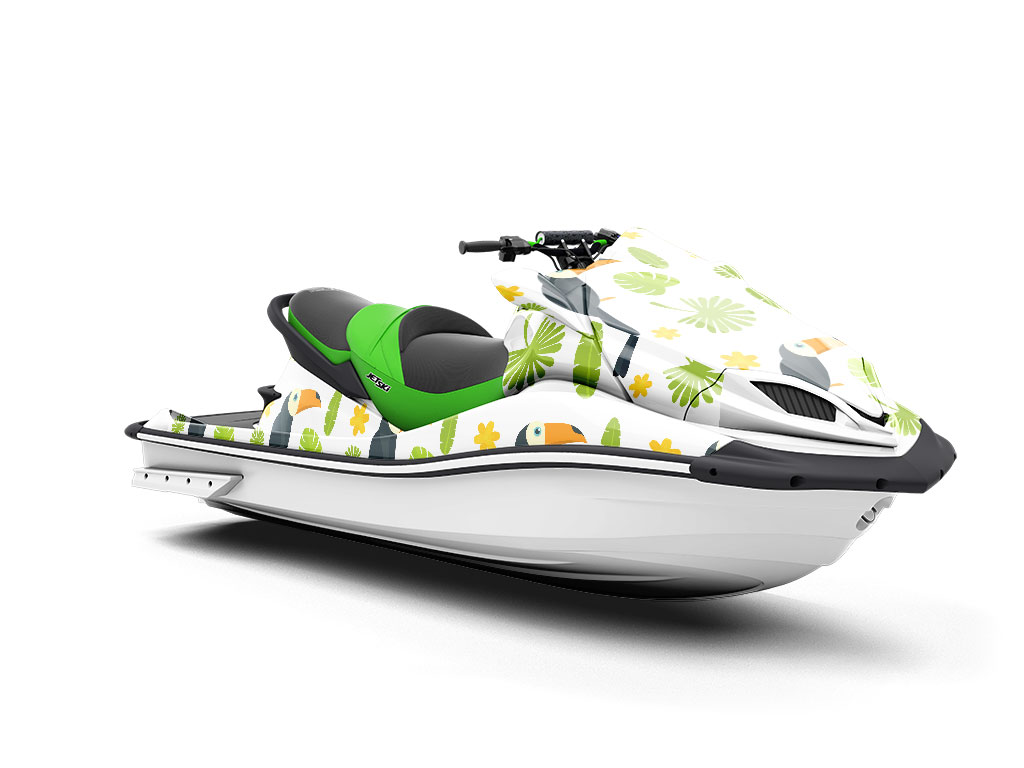 Jungle Greens Birds Jet Ski Vinyl Customized Wrap